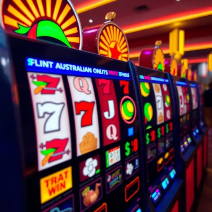 Colorful digital reels spinning with various symbols on an online pokies game interface