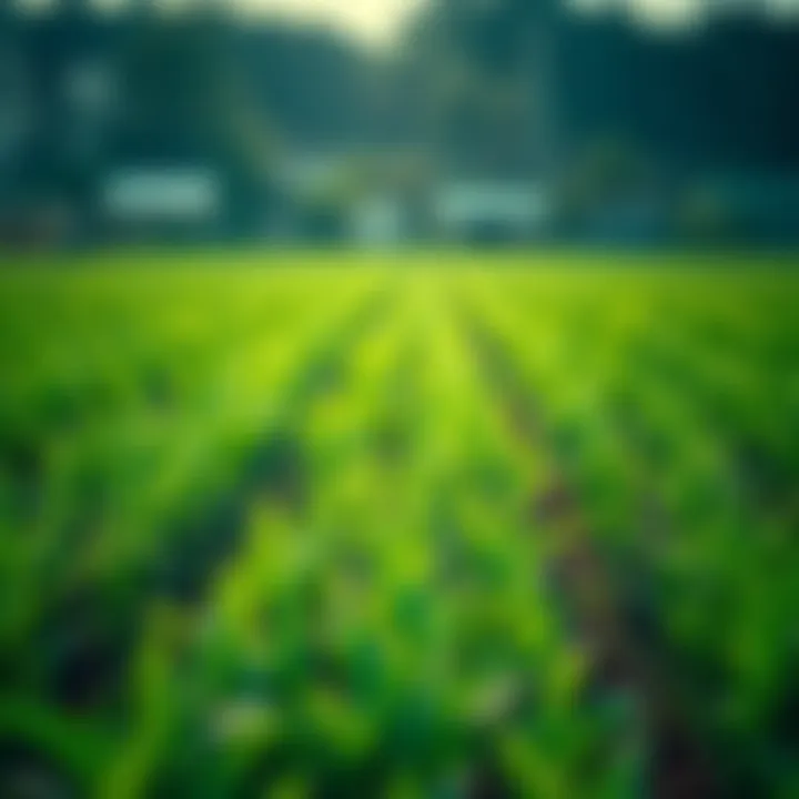 A lush green field showcasing advanced farming techniques inspired by award-winning research