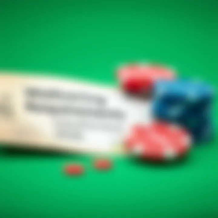 Graphic showing Australian currency and casino chips next to wagering requirement text