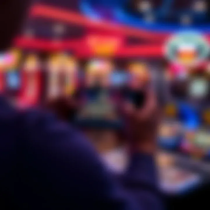 Illustration of a player using a mobile device to activate free spins at an Australian online casino platform