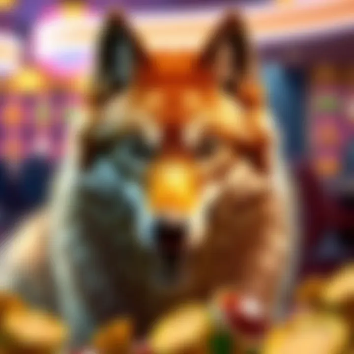 Promotional banner highlighting top Australian online casinos offering bonuses for Wolf Winner game