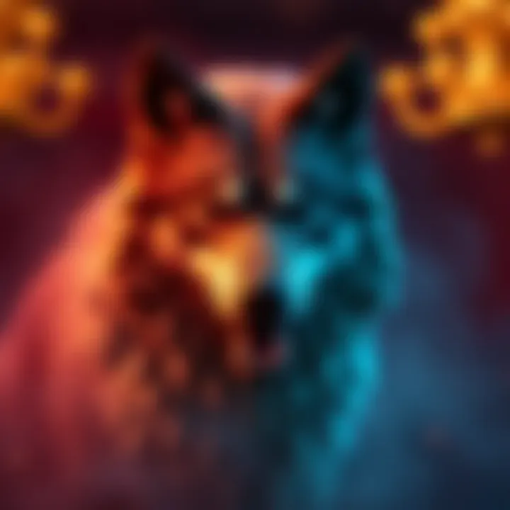 Illustration of a wolf symbolizing competition and strategy in games
