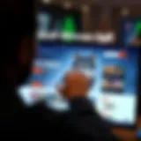 User interacting with a clean and intuitive website interface featuring wolf-themed graphics