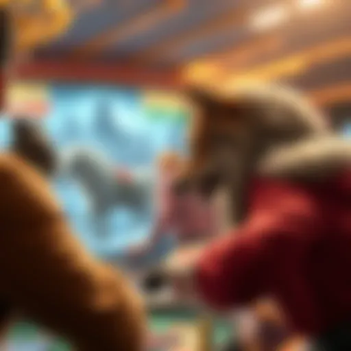 Dynamic gameplay scene showcasing strategic moves in Wolf Winner Online