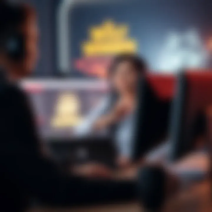 Customer support agent assisting with Wolf Winner inquiries via computer