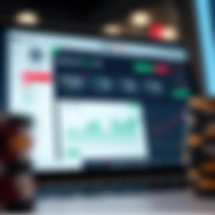 Interface of WolfWinner app showing trading dashboard with market analysis