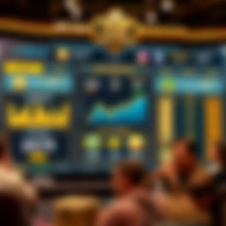 Visual representation of managing VIP earnings with charts and payout icons