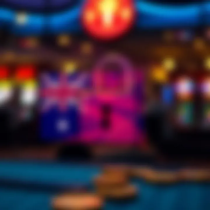 Secure transaction concept with lock symbol and Australian flag overlay