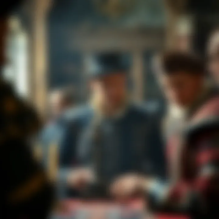 Illustration representing Tudor England's political intrigue and the atmosphere surrounding Wolf Hall