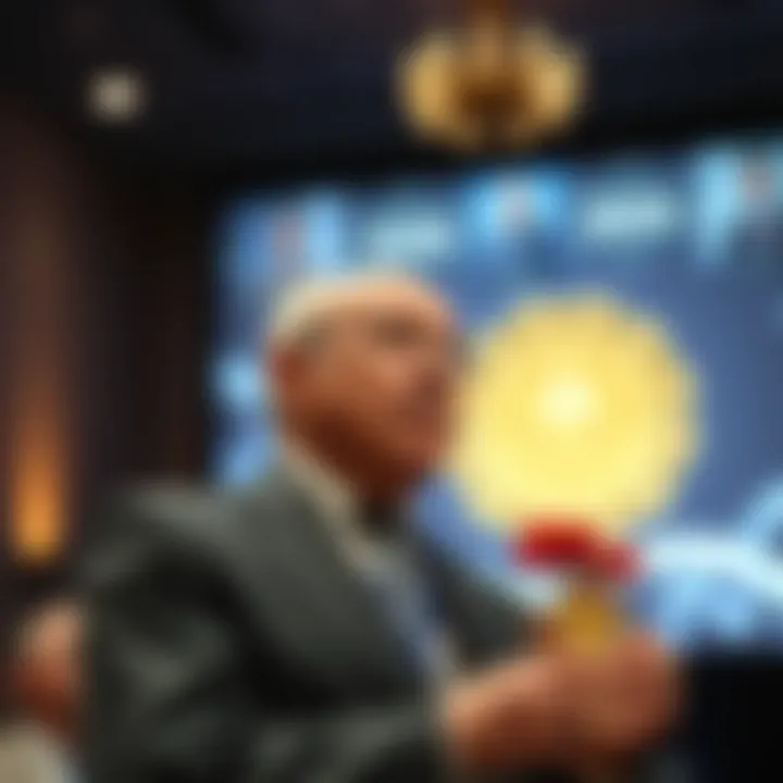 Portrait of a distinguished scientist receiving a prestigious award in a formal ceremony