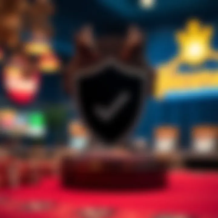 Illustration of secure account verification with a shield and checkmark