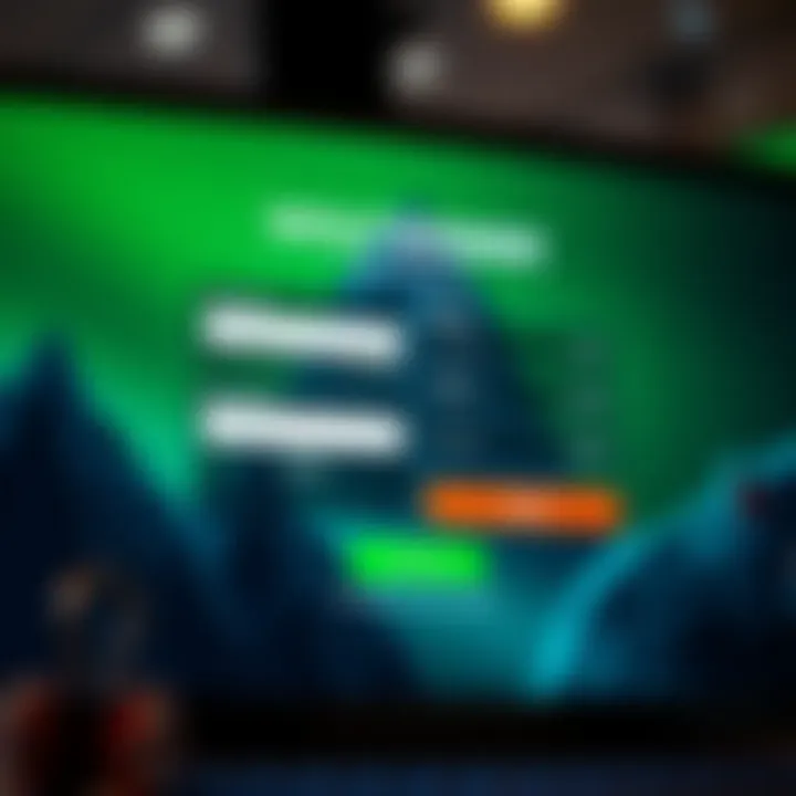 User interface of Wolf Winner Australia platform showing login fields and navigation menu