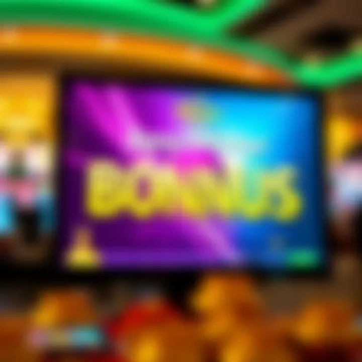 Bright digital interface displaying bonus codes on a casino website screen