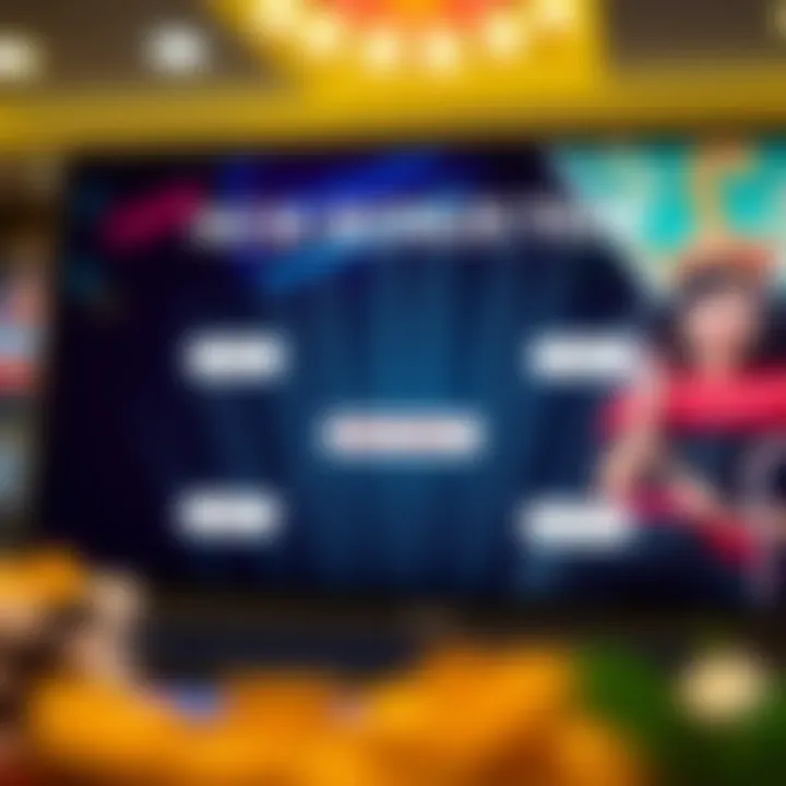 Graphic showing various bonus types available in an online casino platform