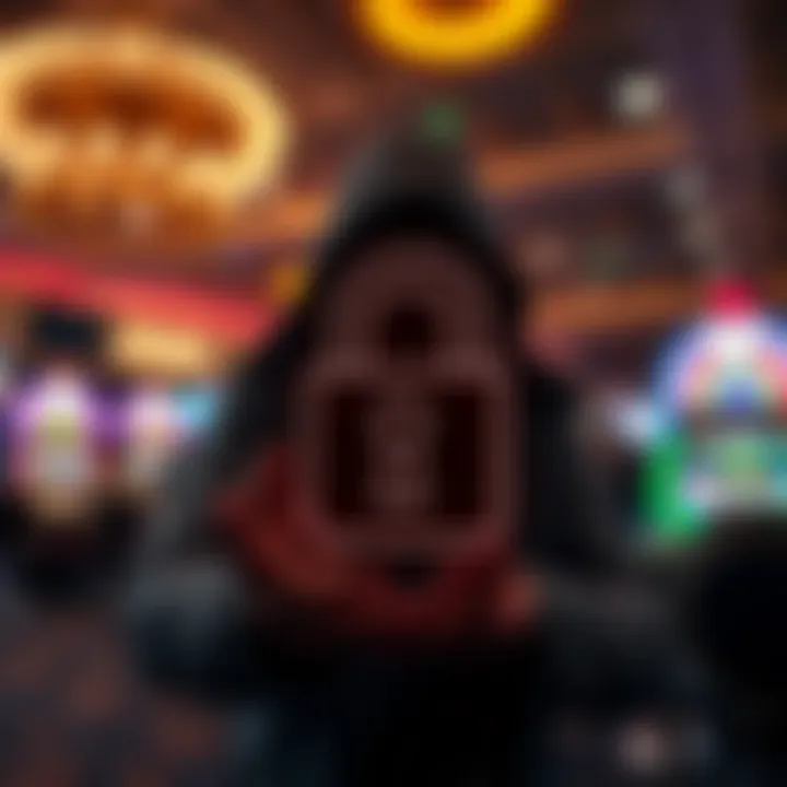 Visual representation of account security features and troubleshooting tips for online casino users