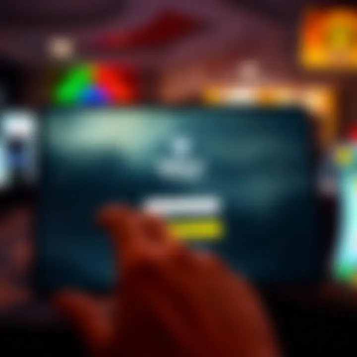 User entering login details on a digital device for Wolf Winner Casino Australia