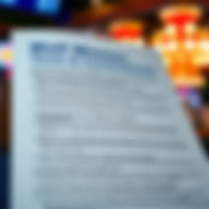 Graphic showing a checklist with key terms and conditions for claiming and using Wolf Winner Casino no deposit bonuses