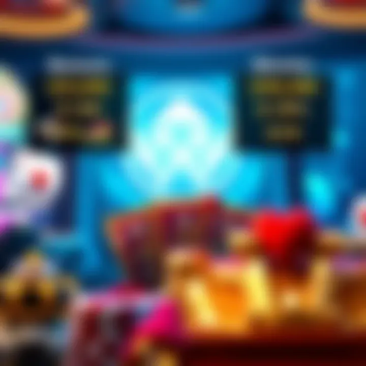 Visual representation of various casino bonuses like free spins and deposit bonuses