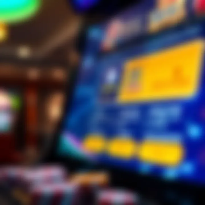 Illustration of a digital casino interface displaying free chip codes and bonus notifications