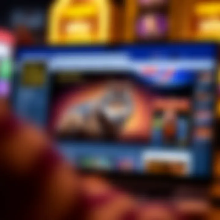 Facebook interface showing Wolf Winner Casino app with game options and player dashboard