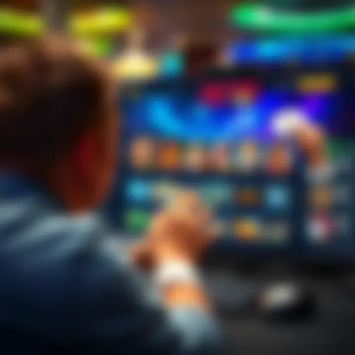 User navigating Wolf Winner Casino's sleek and intuitive gaming interface on a desktop screen