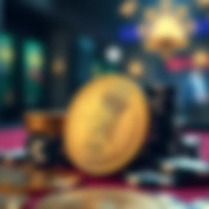 Illustration of Australian dollar coins and casino chips representing no deposit bonus offer