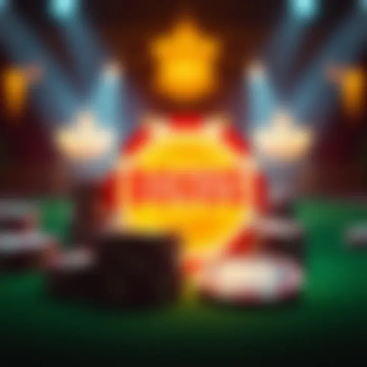 Illustration of casino chips and a glowing bonus symbol representing no deposit bonuses at Wolf Winner Casino