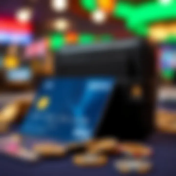 Digital wallet and credit cards symbolizing multiple secure payment options for Australian players at Wolf Winner Casino