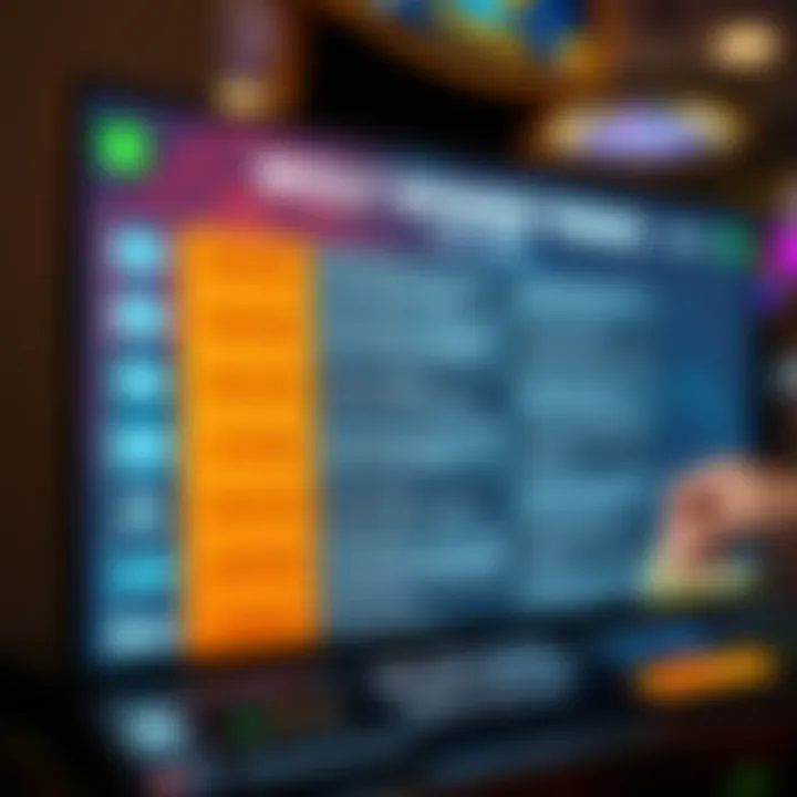 Graphic depicting various types of free chip promotions and their terms displayed on a digital screen