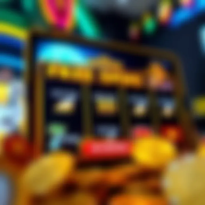 Illustration showing free spins symbols on a Wolf Winner pokies game screen with coins and a no deposit tag