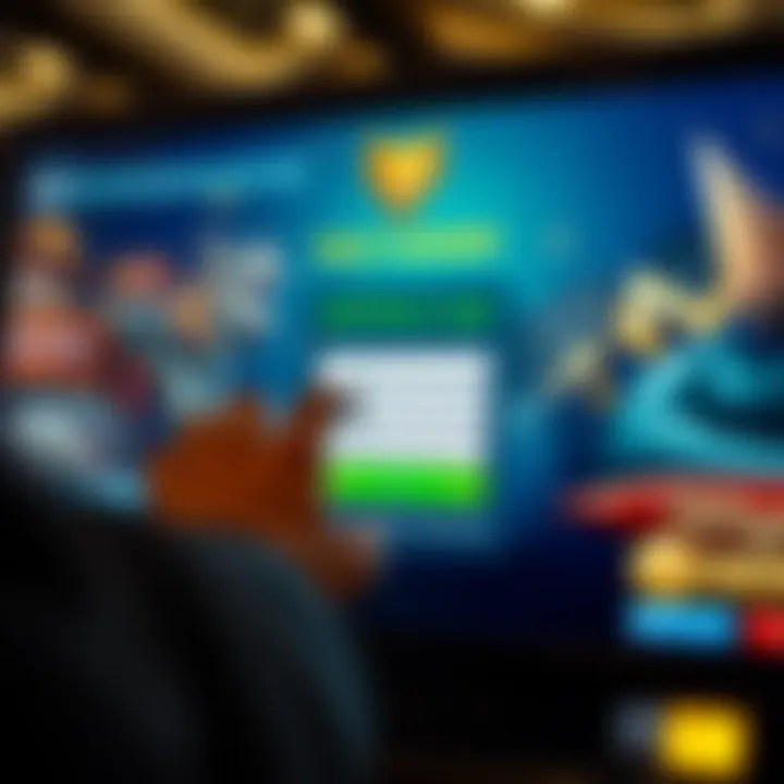 User entering credentials on Wolf Winner login screen