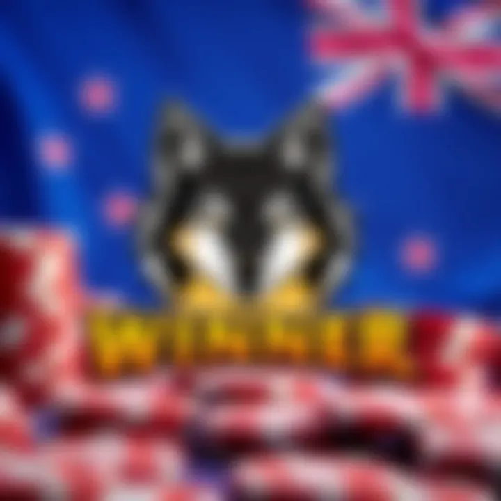 Wolf Winner logo with casino chips and Australian flag background representing no deposit bonus