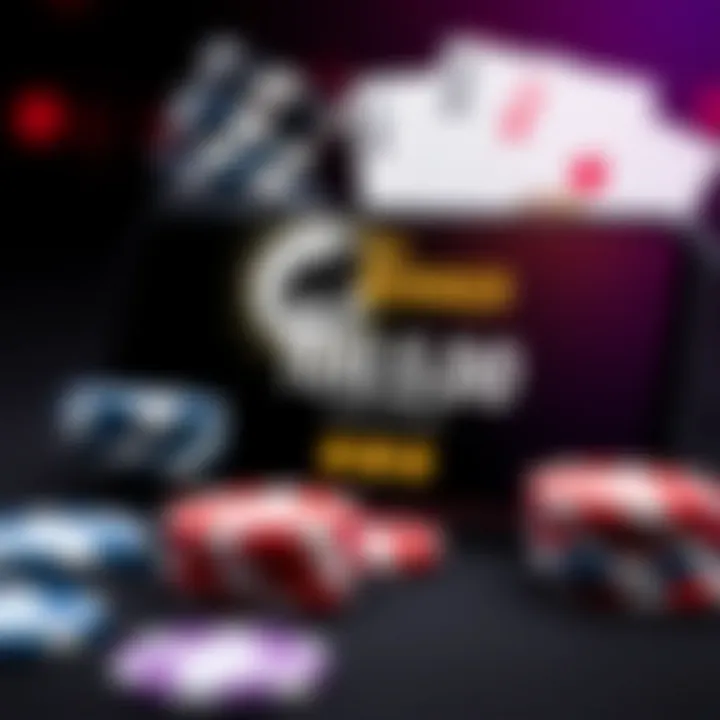 Illustration of a digital bonus code entering on a mobile device with poker chips and cards in the background