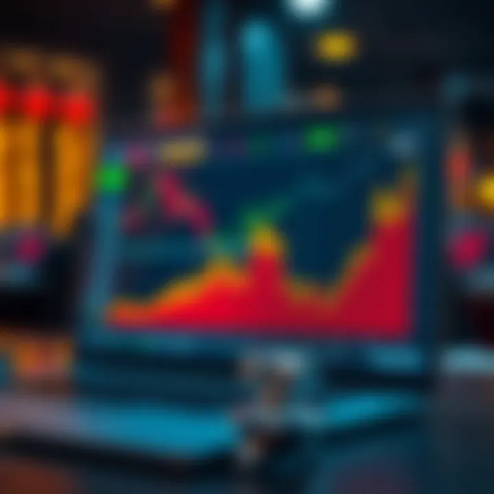 Graph depicting software performance metrics and trading outcome trends over time