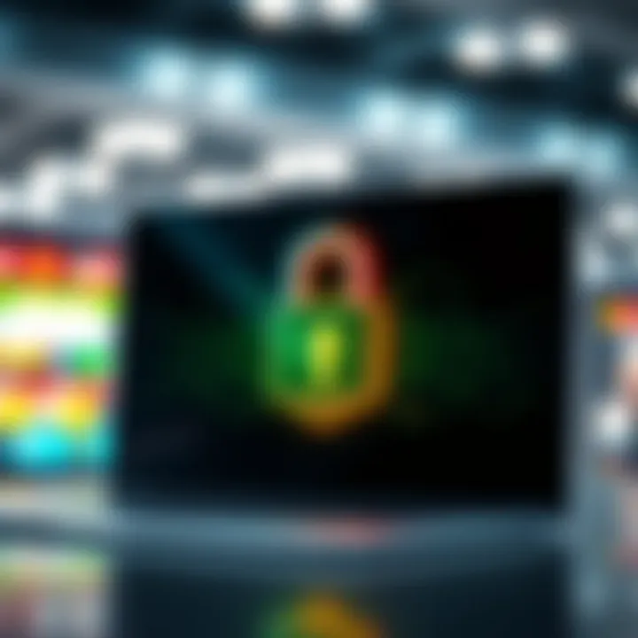 Secure digital lock symbolizing online platform safety