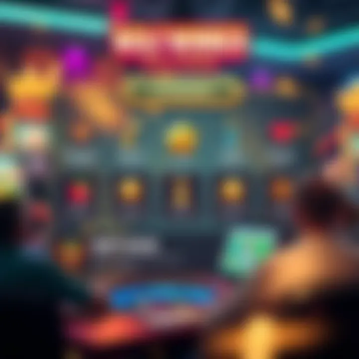 Illustration of a digital rewards interface showcasing various VIP benefits available through the Wolf Winner program