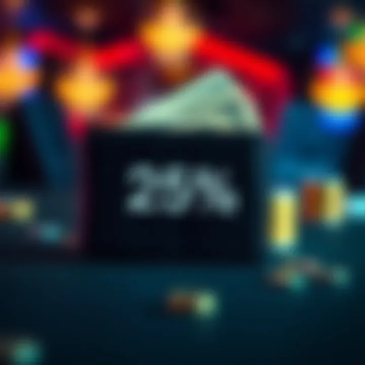 Graphic showing a wallet with money and a percentage symbol representing withdrawal fees