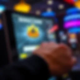 Illustration of a casino bonus code being entered on a digital device