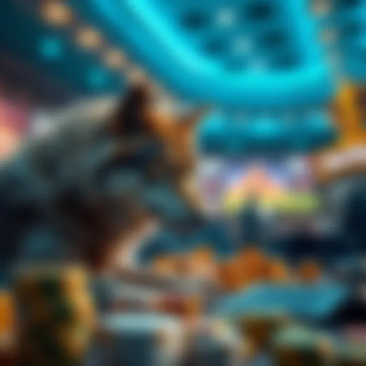 Conceptual graphic showing risk assessment and trust indicators for online platforms