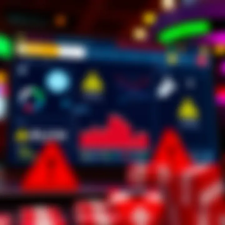 Understanding the Risks of wolfwinner.fun Online Platform Illustration showing a digital interface with various data charts and warning icons representing online platform risks