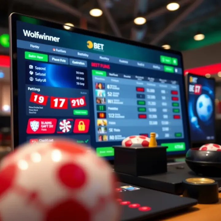 User interface of Wolfwinner Bet platform showcasing betting options and odds