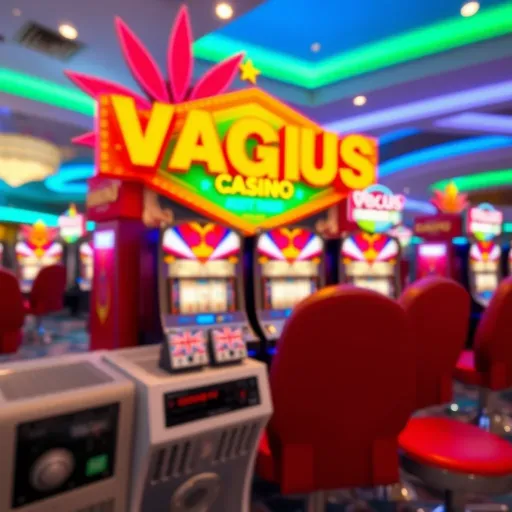 Vibrant Vegas-Style Online Casino Interface Bright and colorful online casino interface with slot machines and poker chips