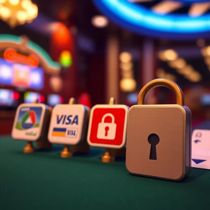 Secure online payment methods and icons representing licensing and security for Wolf Winner Casino