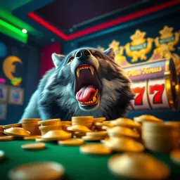 Overview of the Wolf Winner No Deposit Bonus Features Illustration showing digital casino bonus elements with coins and spinning reels