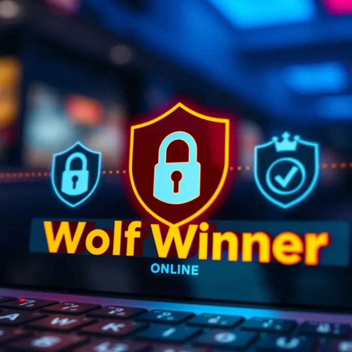 Secure connection symbols representing safety measures and user trust on Wolf Winner online