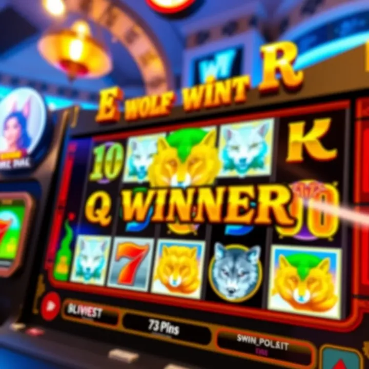 Wolf Winner pokies game screen displaying wolf-themed symbols and vibrant reels