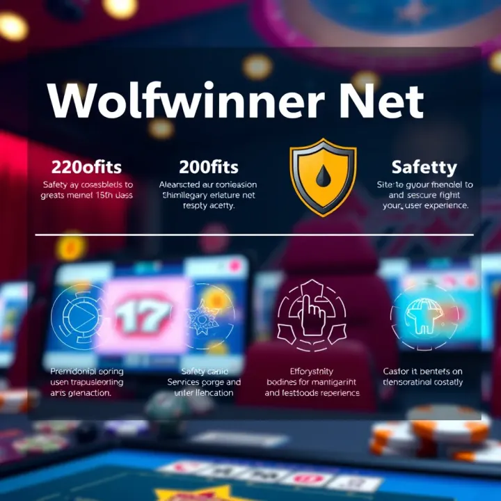Graphic illustrating membership benefits and safety protocols for secure user experience on Wolfwinner Net