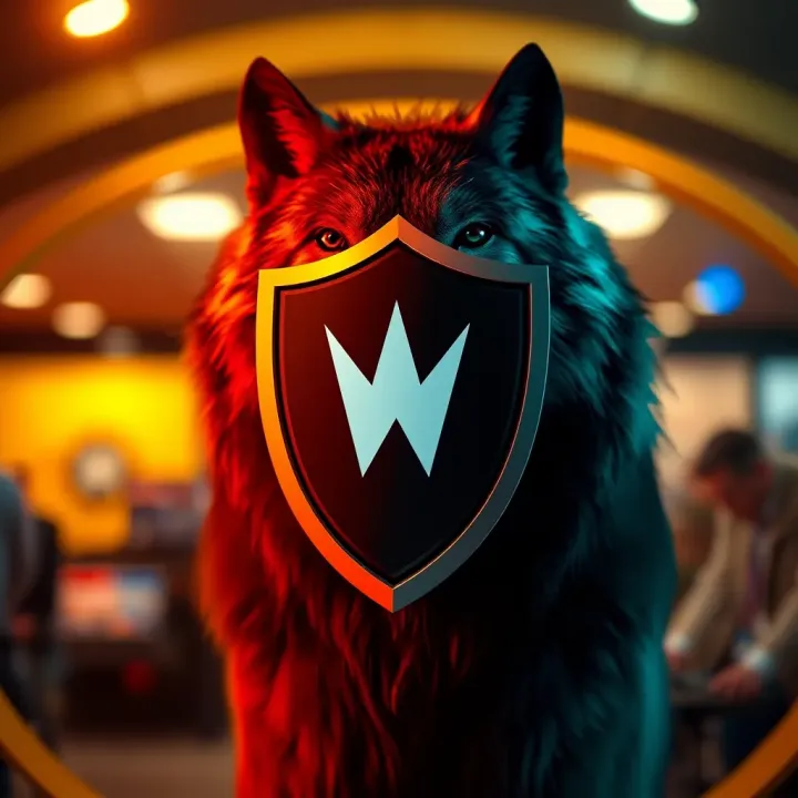 Security shield icon symbolizing protection and safety on wolfwinner website